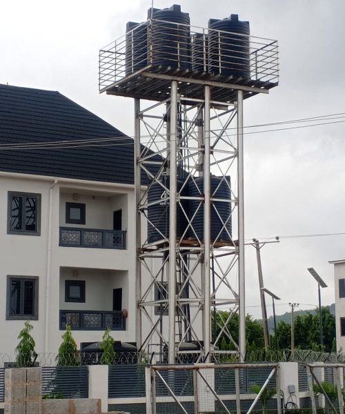 2 storey building overhead tank construction